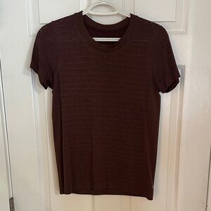 Lululemon Burgundy Mesh Women's Top